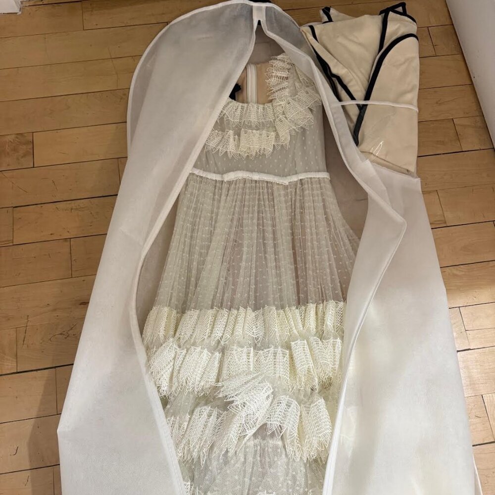 NWT Giambattista Valli ruffle tiered Dress Sz IT 40 - Picture 15 of 16